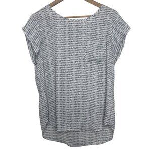 LILY WHITE | Women's Black & White Feminist Text Print Blouse | Size L